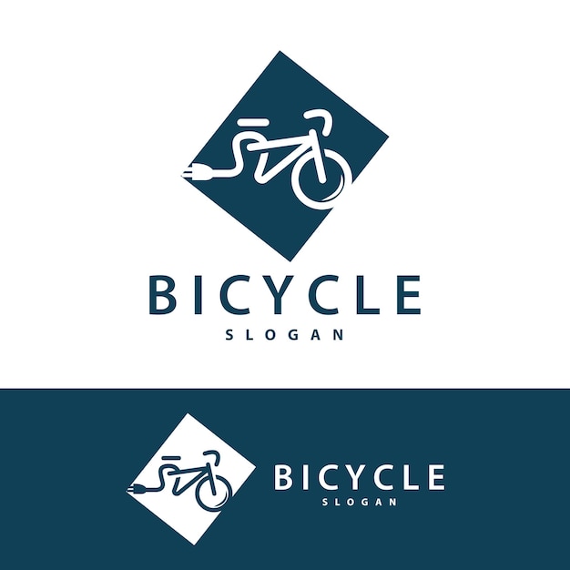 Vector plantilla de diseño de logotipo de bicicleta ilustración minimalista