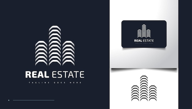 Plantilla de diseño de logotipo de bienes raíces abstracto y moderno. plantilla de diseño de logotipo de construcción, arquitectura o edificio