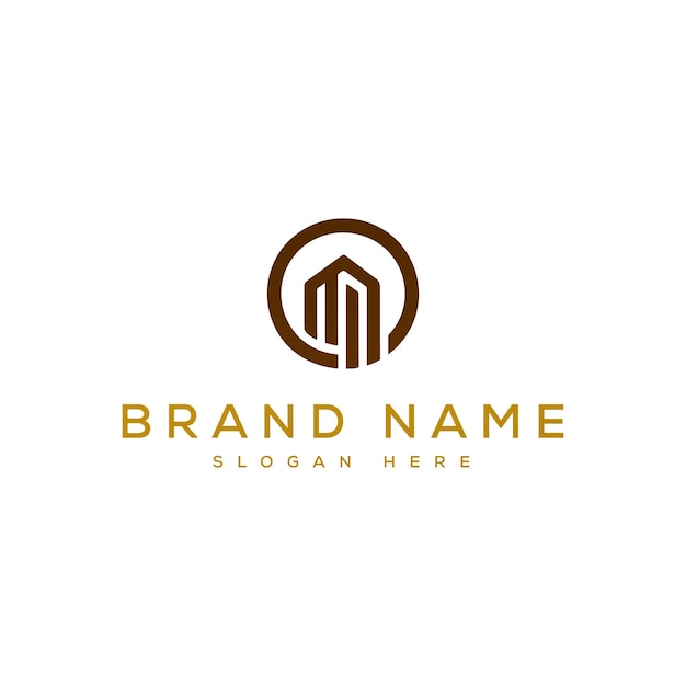 plantilla de diseño del logotipo de bienes raíces con la inicial profesional O