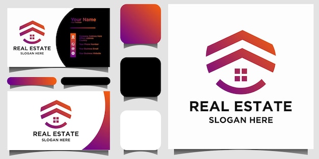 plantilla de diseño de logotipo de bienes raíces moderno