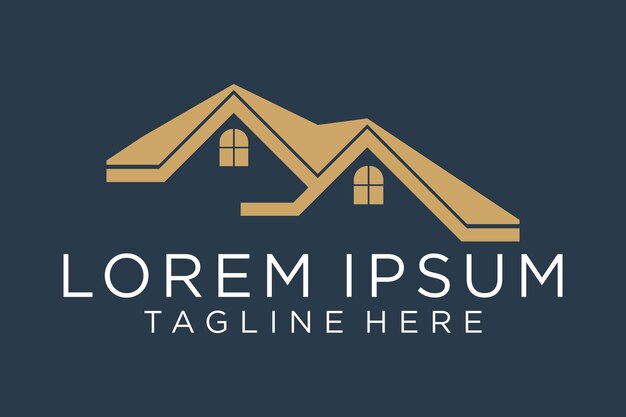 Plantilla de diseño de logotipo de bienes raíces simple y elegante para su empresa