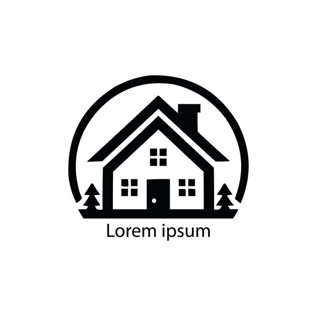 plantilla de diseño de logotipo de bienes raíces vectorial con formas geométricas