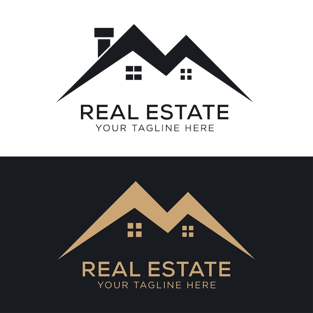 Plantilla de diseño de logotipo de bienes raíces vectoriales