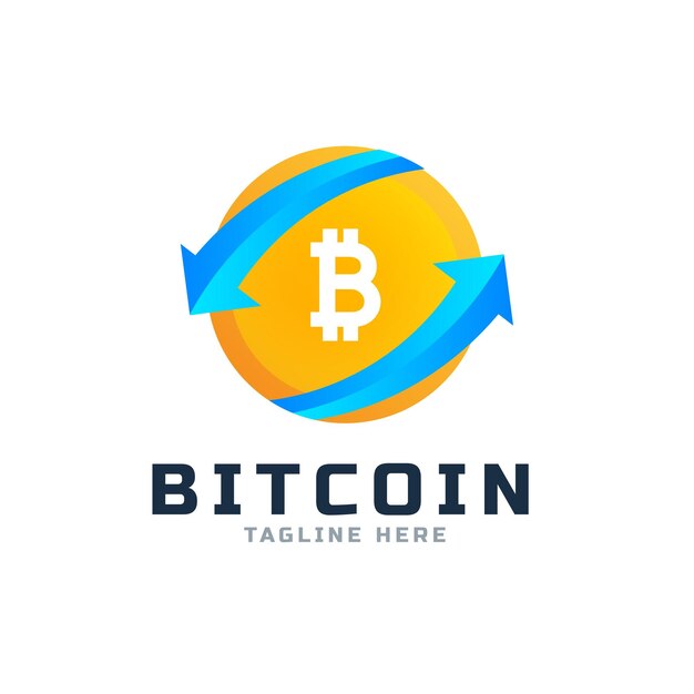 Plantilla de diseño de logotipo de Bitcoin