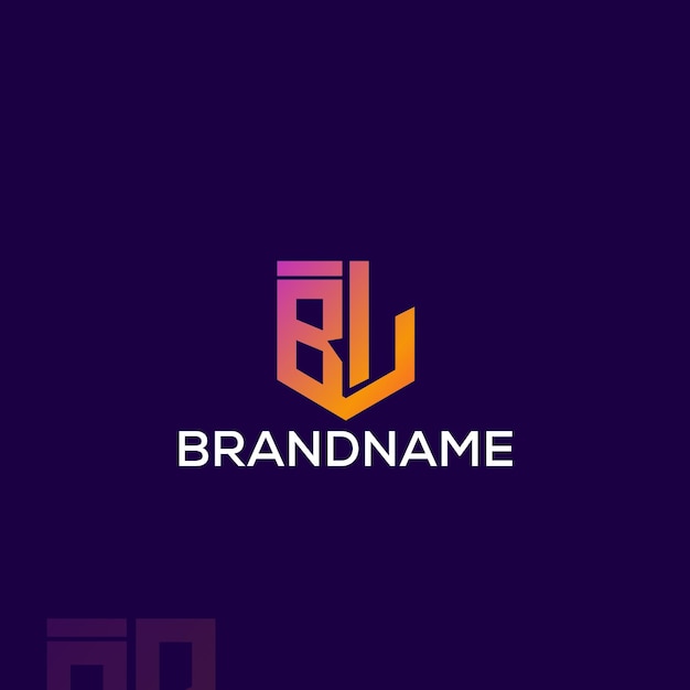 Plantilla de diseño de logotipo bl de letra inicial de monograma moderno