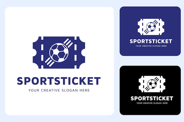 plantilla de diseño de logotipo de boletos de fútbol