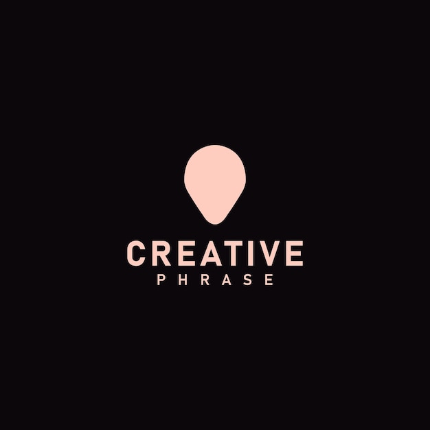 Plantilla de diseño de logotipo de bombilla de idea creativa