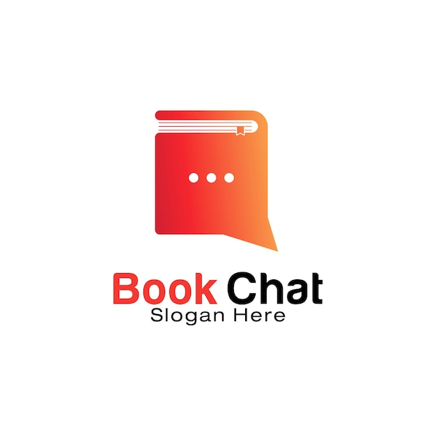 Plantilla de diseño de logotipo Book Chat