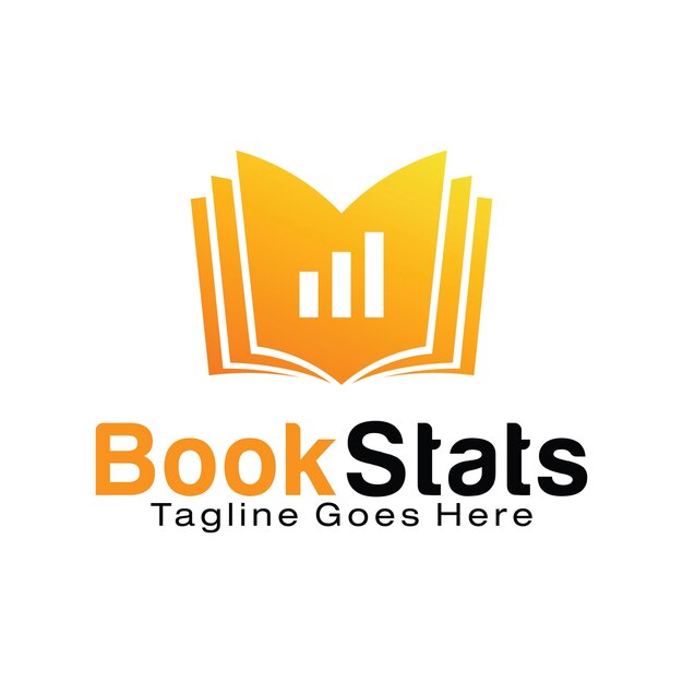 Plantilla de diseño de logotipo de Book Stats