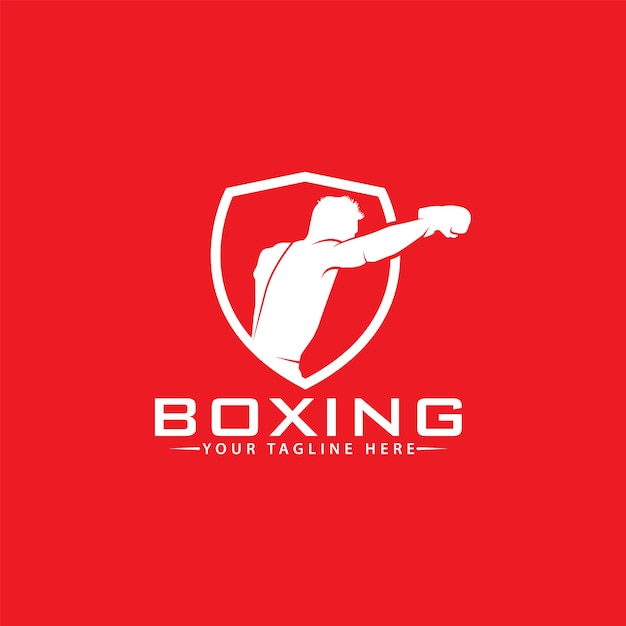 Plantilla de diseño de logotipo de boxeo