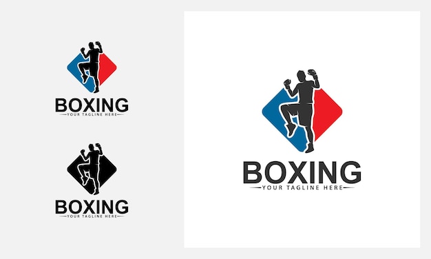 plantilla de diseño de logotipo de boxeo