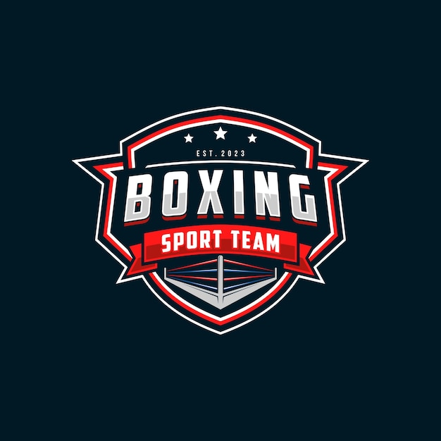 plantilla de diseño de logotipo de boxeo