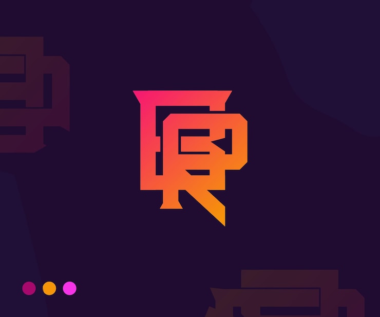 Vector plantilla de diseño de logotipo br de letra inicial de monograma moderno