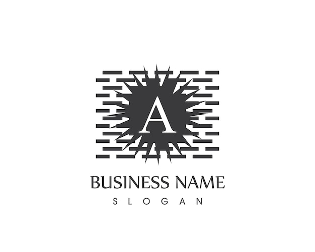 Plantilla de diseño de logotipo de brickwall