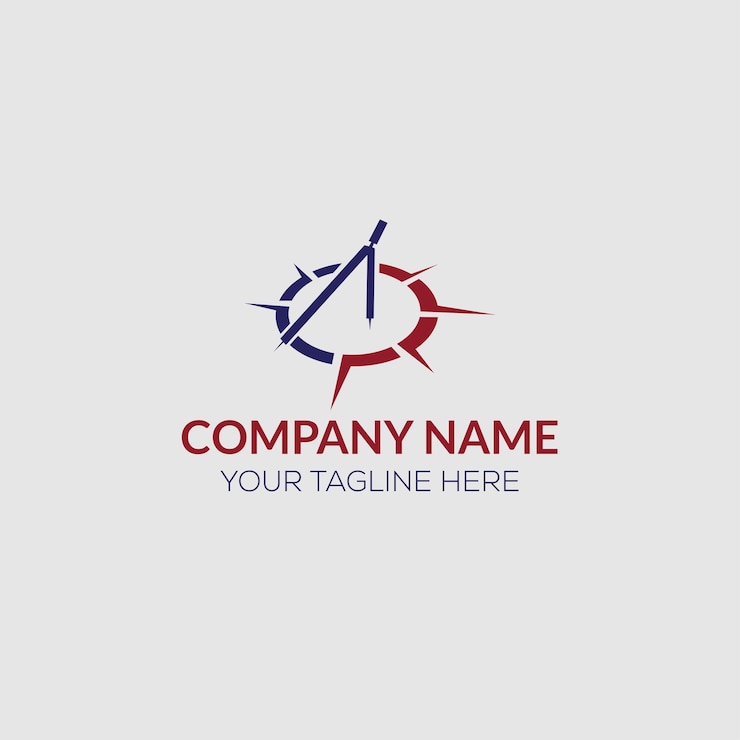 Vector plantilla de diseño de logotipo de brújula