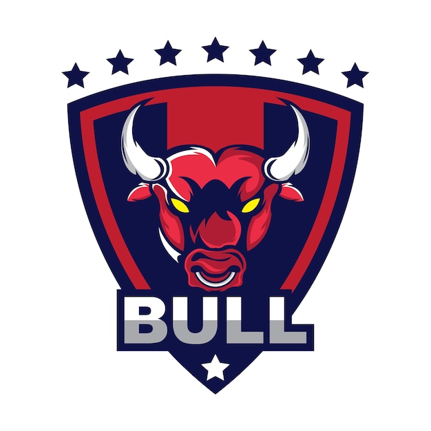 Plantilla de diseño de logotipo de bull