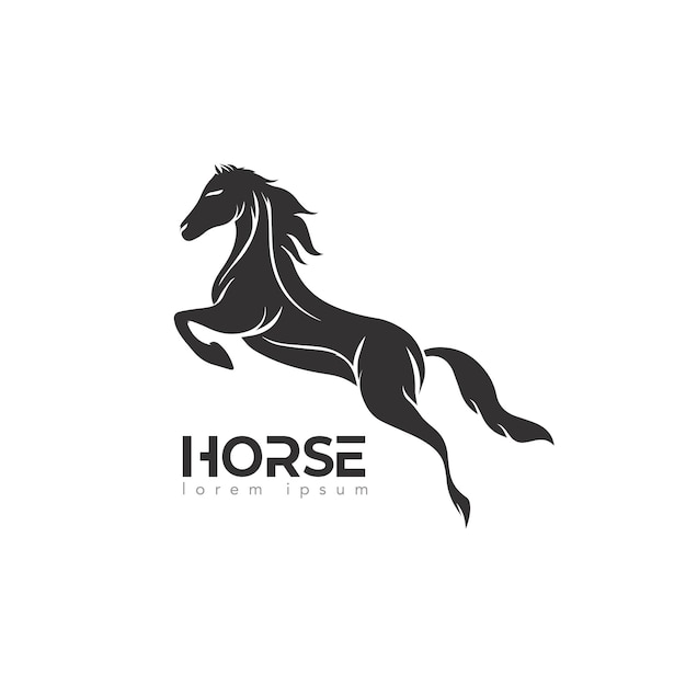 plantilla de diseño de logotipo de caballo