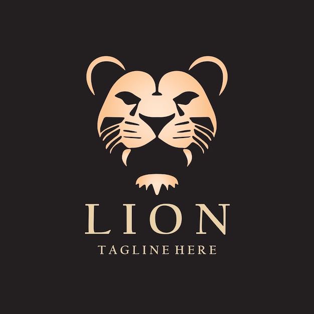 Plantilla de diseño de logotipo de cabeza de León