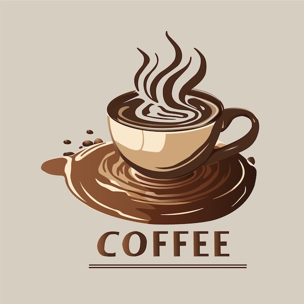 Plantilla para diseño de logotipo de café con emblema de café vectorial adecuado para cafeterías