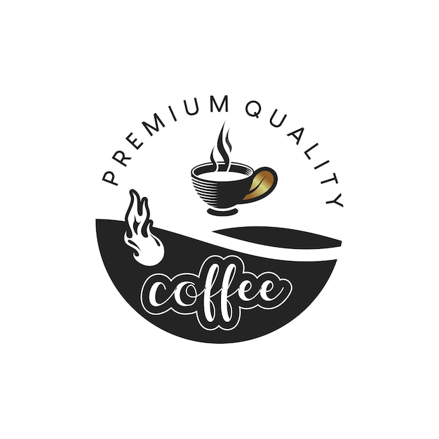 Plantilla de diseño de logotipo de café en estilo vintage simple