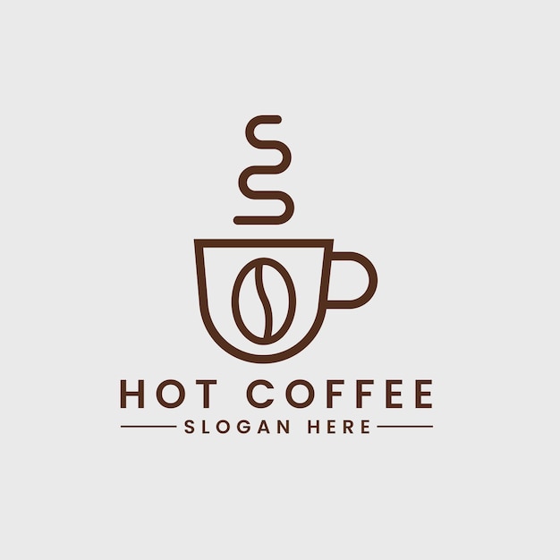 plantilla de diseño de logotipo de cafetería
