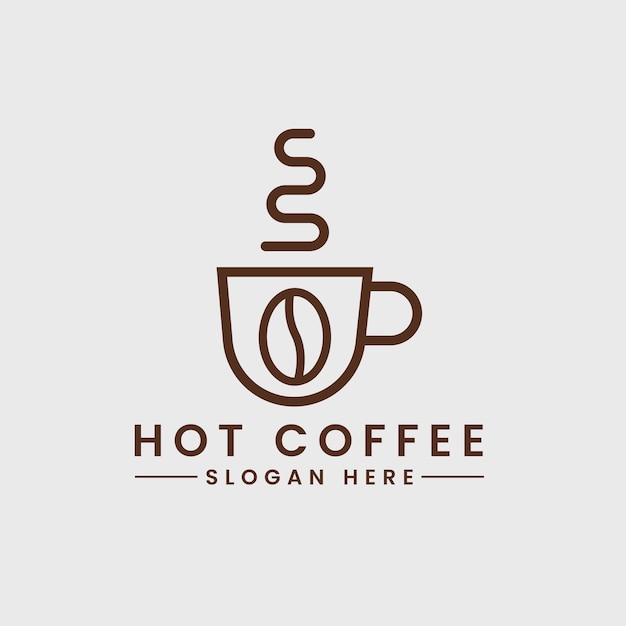 Plantilla de diseño de logotipo de cafetería