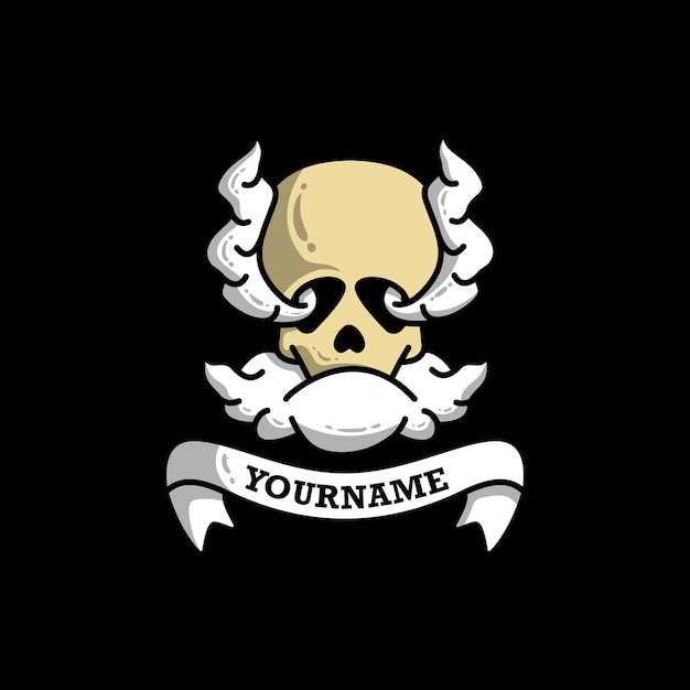 Plantilla de diseño de logotipo de calavera