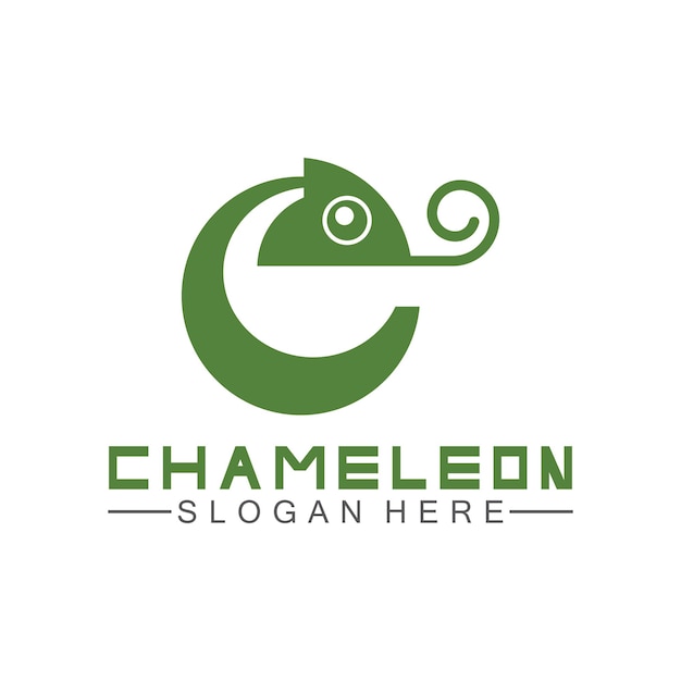 Vector plantilla de diseño de logotipo camaleón ilustración vectorial