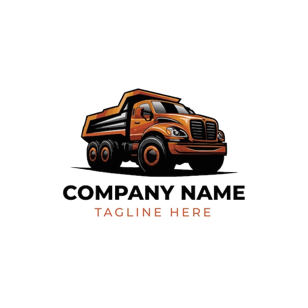 plantilla de diseño del logotipo del camión de descarga