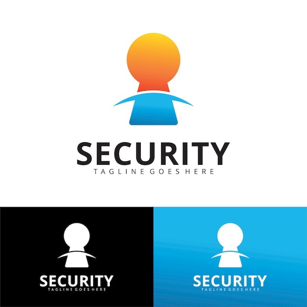 Plantilla de diseño de logotipo de candado de seguridad