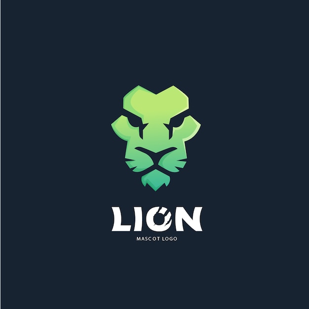 Vector plantilla de diseño de logotipo de cara de león