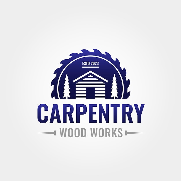 plantilla de diseño del logotipo de Carpenter
