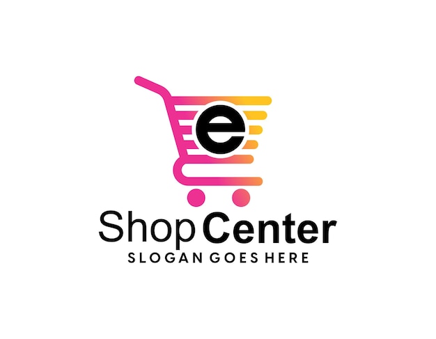 Plantilla de diseño de logotipo de carrito de compras