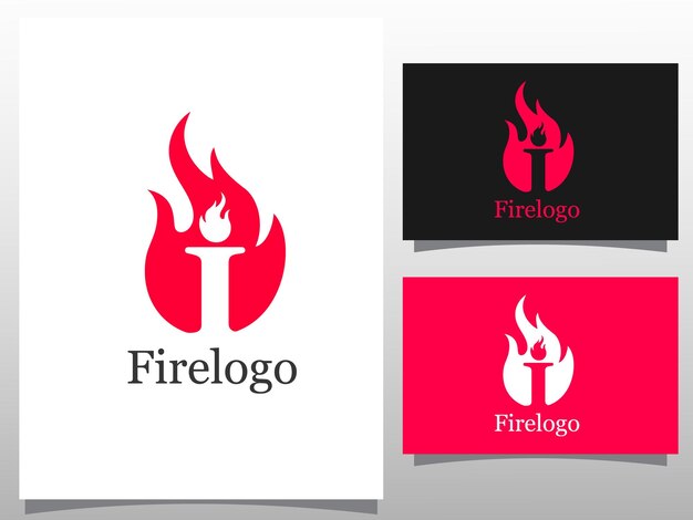 Plantilla de diseño de logotipo de carta de antorcha I logotipo de antorcha vector carta inusual Elementos de plantilla de diseño de vectores para su aplicación o empresa