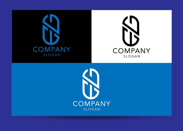 Vector plantilla de diseño de logotipo de carta corporativa única moderna, por ejemplo