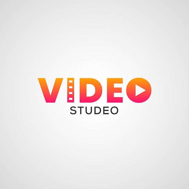 plantilla de diseño de logotipo de carta de estudio de video creativo
