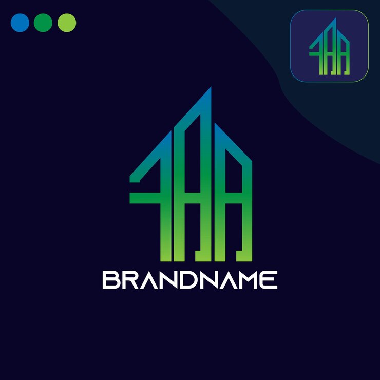 Vector plantilla de diseño de logotipo de carta faa corporativa única y moderna