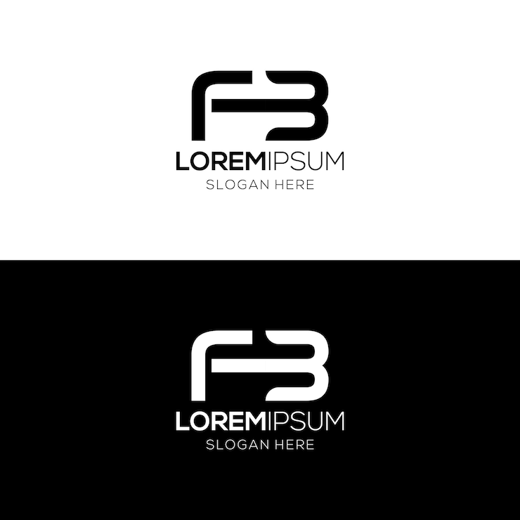 Vector plantilla de diseño del logotipo de la carta fb