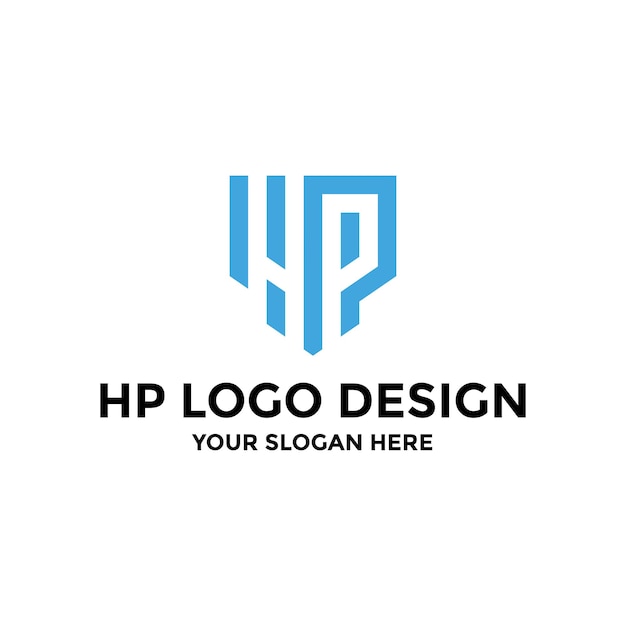 Plantilla de diseño de logotipo de carta HP