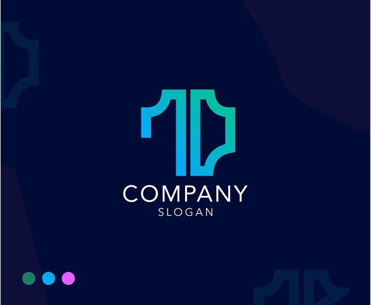 Vector plantilla de diseño de logotipo de carta inicial de monograma moderno