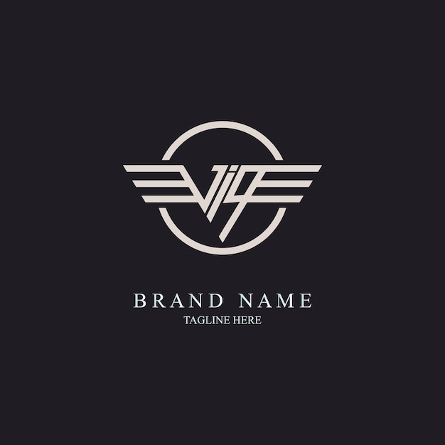 Plantilla de diseño de logotipo de carta VIP para marca o empresa y otros