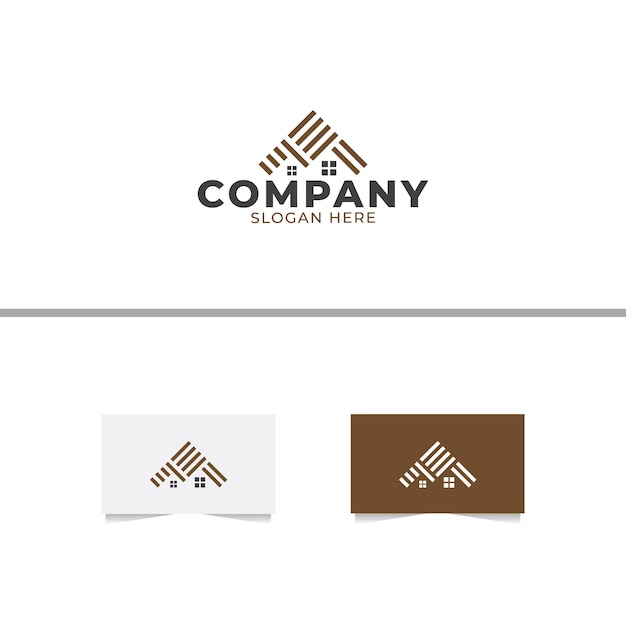 Plantilla de diseño de logotipo de casa de azulejos