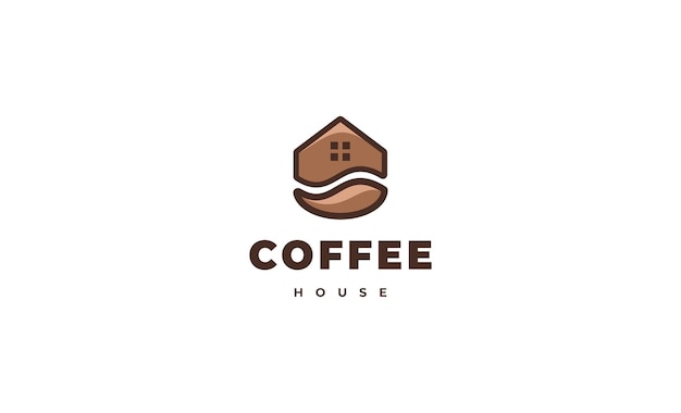 Plantilla de diseño de logotipo de casa de café