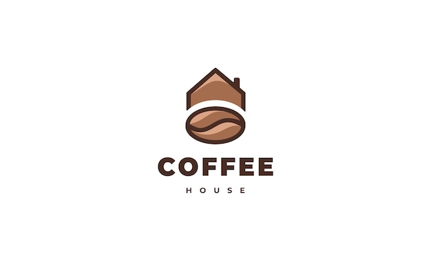 Plantilla de diseño de logotipo de casa de café