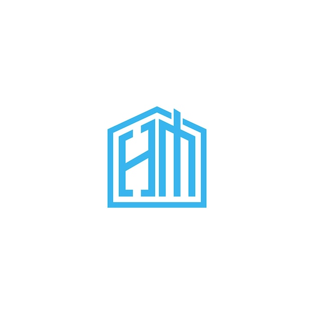 Plantilla de diseño de logotipo de casa HM