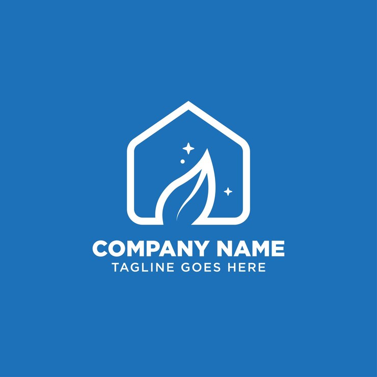 Vector plantilla de diseño de logotipo de casa limpia