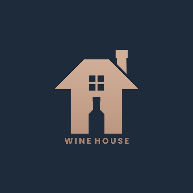 Plantilla de diseño del logotipo de la Casa del Vino