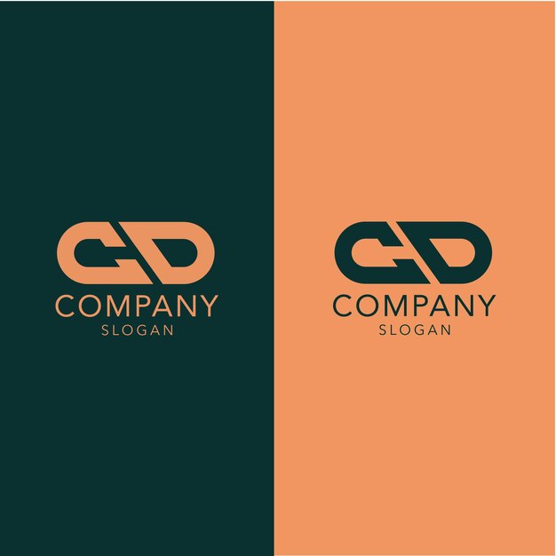 Plantilla de diseño de logotipo de cd de letra inicial de monograma moderno
