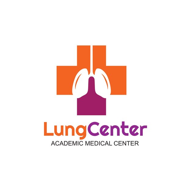 plantilla de diseño del logotipo del centro médico pulmonar