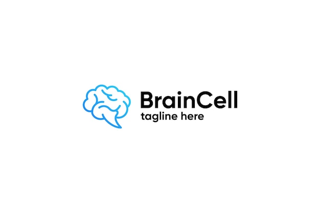 Plantilla de diseño de logotipo de cerebro inteligente de inteligencia